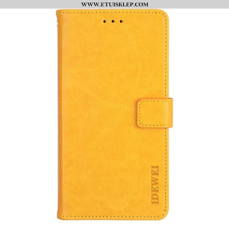 Etui Folio do Oppo Find X5 Lite Sztuczna Skóra Idewei W Stylu Vintage